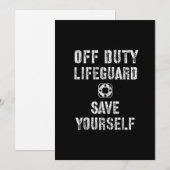 Sparen uzelf Lifeguard Swimming Pool Guard Off Feestdagenkaart (Voorkant / Achterkant)