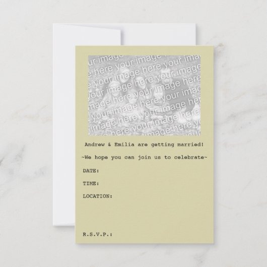 sparen van het date trouwpaspoort save the date (Achterkant)