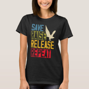 Sparen Verhogen Loslaten Herhalen Valkenjacht Mees T-shirt