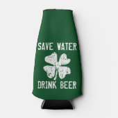 Sparen water drink bier Funny St Patricks Day hold Flesjeskoeler (Voorkant)
