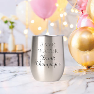 Sparen Water Drink Champagne grappig