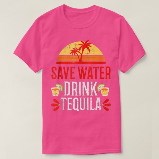 Sparen Water Drink Tequila Mexico Drink Partij Bea T-shirt (Design voorkant)