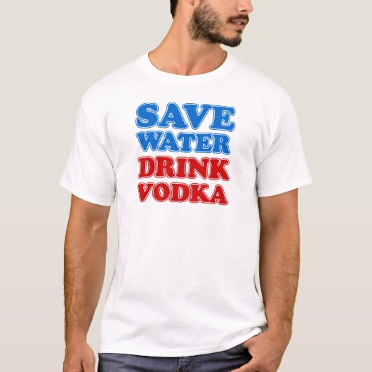 Sparen Water Drink Vodka T-shirt (Voorkant)