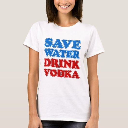 Sparen Water Drink Vodka T-shirt (Voorkant)