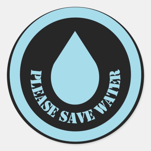 Sparen water Klassieke Sticker (Voorkant)