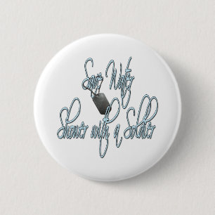 Sparen waterdouwer met een Soldaat Ronde Button 5,7 Cm