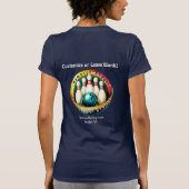 SPARETIMES Vrouwen Wit Letter Slim Fit T-Shirt (Achterkant)