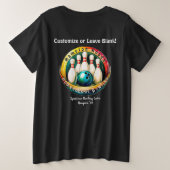 SPARETIMES Wit Letter Basic voor vrouwen Grote Maat T-shirt (Design achterkant)