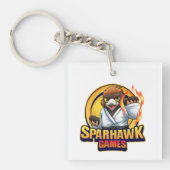 SparhawkGames + Dojo Squad logo keyring Sleutelhanger (Voorkant)