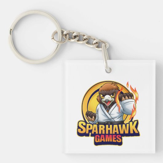 SparhawkGames + Dojo Squad logo keyring Sleutelhanger (Voorkant)