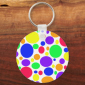 Sparige Vlekken in Regenboogkleuren op een Sleutelhanger (Voorkant)