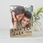 Sparing Love Photo Save the Date Card (Staand voorkant)