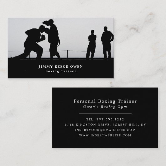 Sparing Match, Boxer, Boxing Trainer Visitekaartje (Voorkant / Achterkant)
