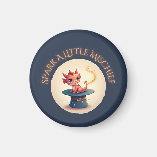 Spark a Little Mischief - Magische Drakenmagneet Magneet (Voorkant)