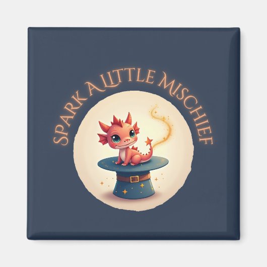 Spark a Little Mischief - Magische Drakenmagneet Magneet (Voorkant)