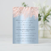 Spark Dress Roos Gold Bridal Sweet 16th Blue Kaart (Staand voorkant)