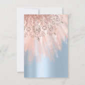 Spark Dress Roos Gold Bridal Sweet 16th Blue Kaart (Achterkant)