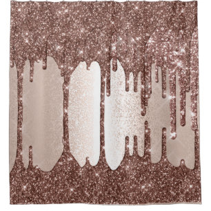 Spark Drip Glitter Effect Blush Roos Chocolates Douchegordijn