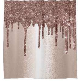 Spark Drip Glitter Effect Blush Roos Girly Skinny Douchegordijn