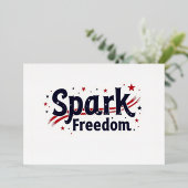 Spark Freedom Party Uitnodiging (Staand Voorkant)