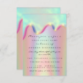 Spark Glitter Drips Holografisch Bruids Sweet 16th Kaart (Voorkant / Achterkant)