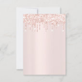 Spark Glitter Drips Roze Bruidsmeisje Sweet 16th Kaart (Achterkant)