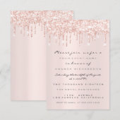 Spark Glitter Drips Roze Bruidsmeisje Sweet 16th Kaart (Voorkant / Achterkant)