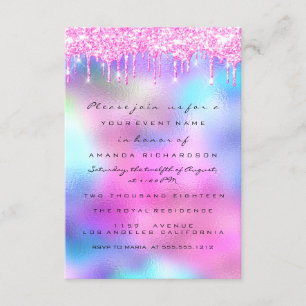Spark Glitter Drips Roze Drips Bruids Sweet 16th Kaart