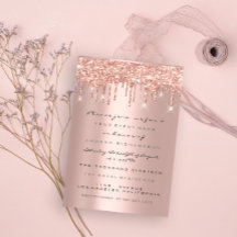 Spark Glitter Drips Roze Goud Bruids Sweet 16th