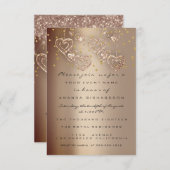 Spark Glitter Drips Roze Moederdag Theepartij Kaart (Voorkant / Achterkant)