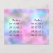 Spark Glitter Makeup Eyelash Printerbrochure Ombre Flyer (Achterkant)