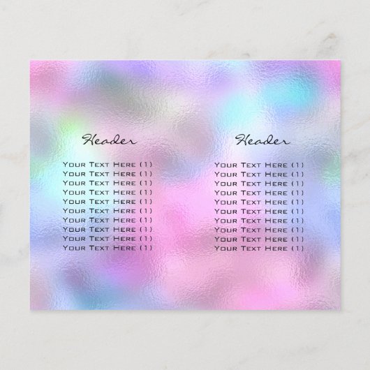 Spark Glitter Makeup Eyelash Printerbrochure Ombre Flyer (Achterkant)