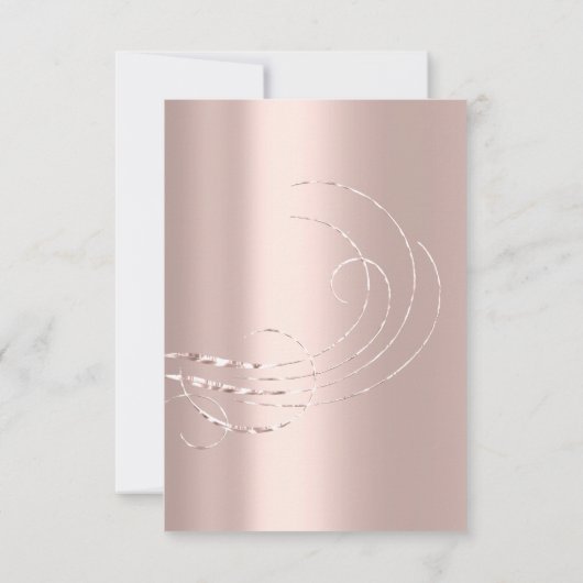 Spark Glitter Ogen Roze Goud  Bruids Sweet 16th Kaart (Achterkant)