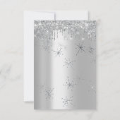 Spark Glitter Roos Silver Bridal Sweet 16 Snow Kaart (Achterkant)