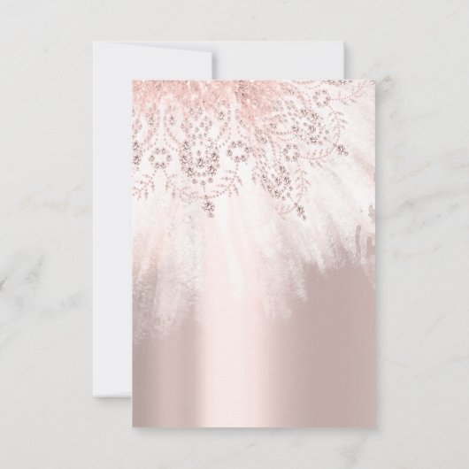 Spark Jurk Rose Goud  Bruidsmeisjes Bruiloft Kaart (Achterkant)