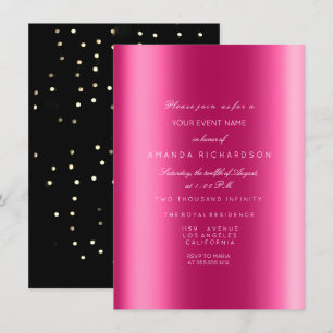 Spark Metaalachtig Sepia Zwart Confetti Fuchsia Br Kaart