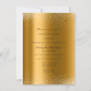 Spark Metallic Goud Glitter Zand Formeel Elegant Kaart
