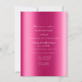 Spark Metallic Sepia Zwart Confetti Fuchsia Bruids Kaart (Voorkant)