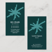 Spark - Ocean Green op Dk Blauwgroen Visitekaartje (Voorkant / Achterkant)