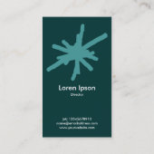Spark - Ocean Green op Dk Blauwgroen Visitekaartje (Achterkant)