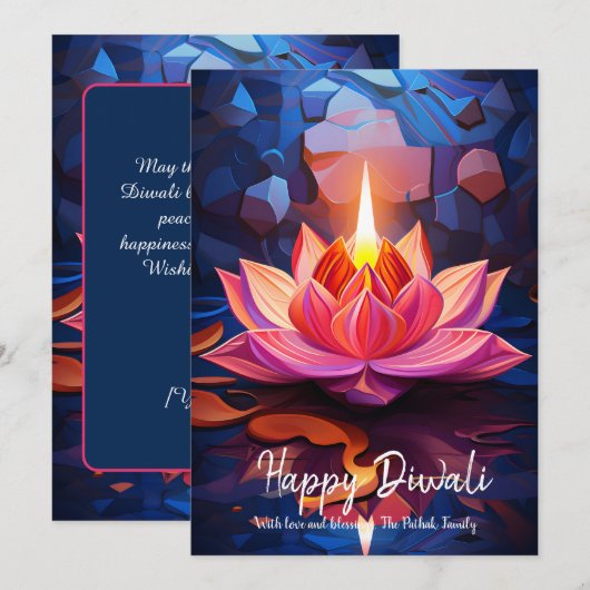 Spark of Grace Diwali kaart (Voorkant / Achterkant)