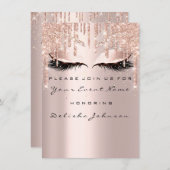 Spark Sweet 16th Glitter Drips Bridal Makeup Kaart (Voorkant / Achterkant)