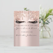 Spark Sweet 16th Glitter Drips Bridal Makeup Kaart (Staand voorkant)