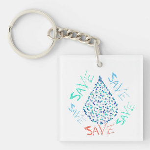 Spark Water Drop Funky Sleutelhanger