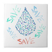 Spark Water Drop Funky Tegeltje (Voorkant)