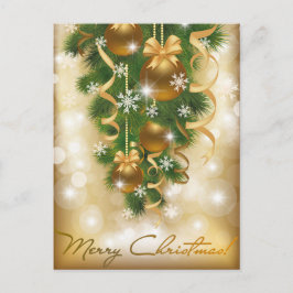 Sparkeersneeuw op kerstversieringen, pijnnaalden feestdagenkaart