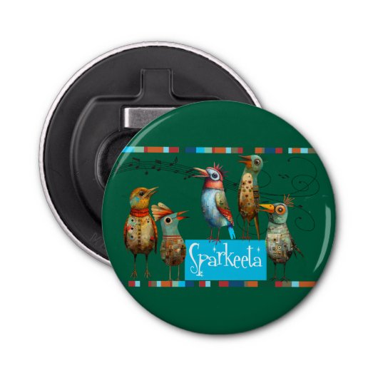 Sparkeeta flesopener button flesopener (Voorkant)