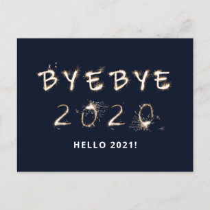 Sparkel Afscheid 2020 Hallo 2021 Feestdagenkaart