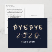 Sparkel Afscheid 2020 Hallo 2021 Feestdagenkaart (Voorkant / Achterkant)