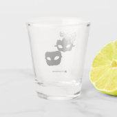 SPARKEL EEN PAAR maskerade maskers Shot Glas (Achterkant)